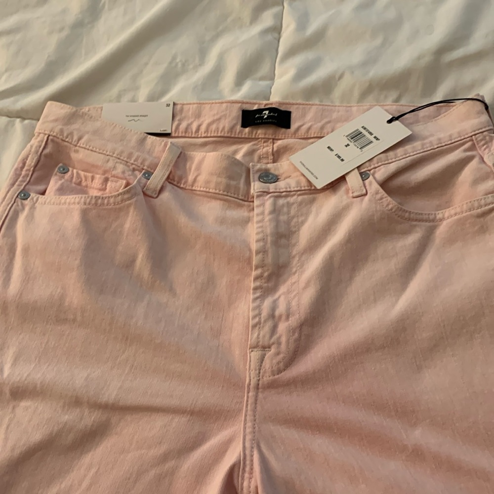 7 For All Mankind High Waist Stretch Cropped Jeans size 32